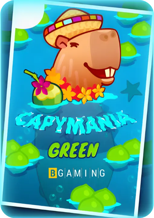 Capymania Green slot game by BGaming - Play free at PlaySlotsMobile sweepstakes casino