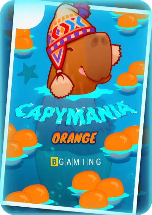 Capymania Orange slot game by BGaming - Play free at PlaySlotsMobile sweepstakes casino